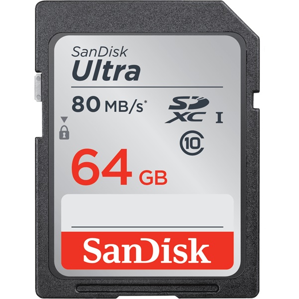 SanDisk SDXC ULTRA 64GB UHS-I 80MB/s