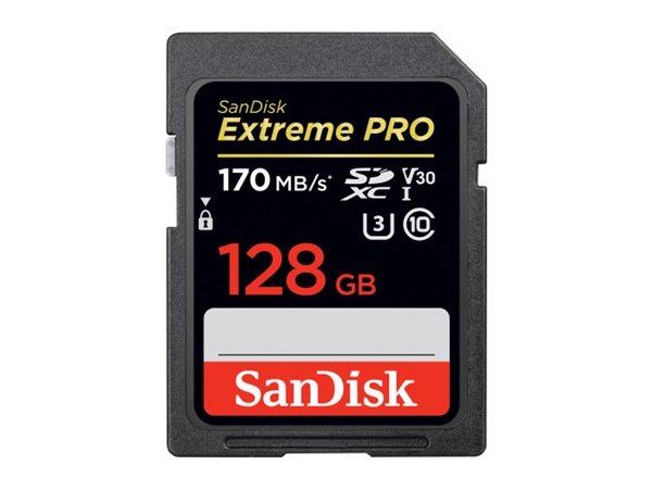 SanDisk 128 GB SDXC ExtremePro 170MB/s V30 UHS-I U3