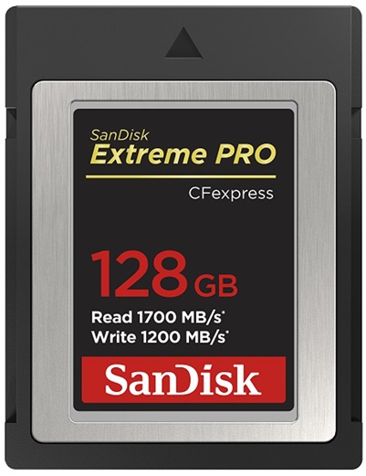 SanDisk Extreme PRO CFexpress Card 128GB Type B, 1700/1200 MB/s