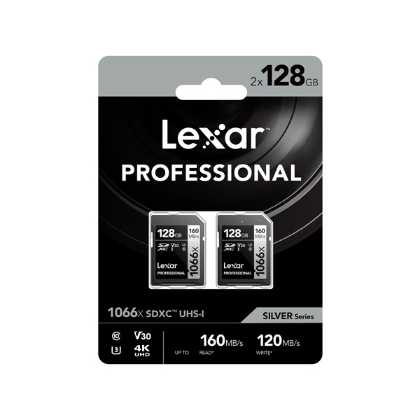 Lexar Doppelpack SDXC 128GB 1066x V30 Professional