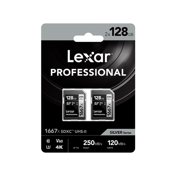 Lexar Doppelpack SDXC 128GB 1667x V60
