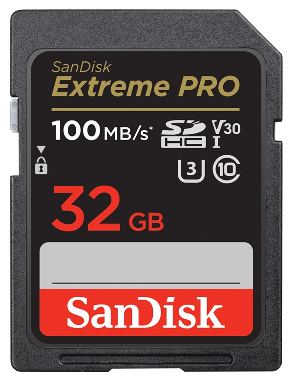 SanDisk 32 GB SDHC ExtremePro 100MB/s V30 UHS-I U3