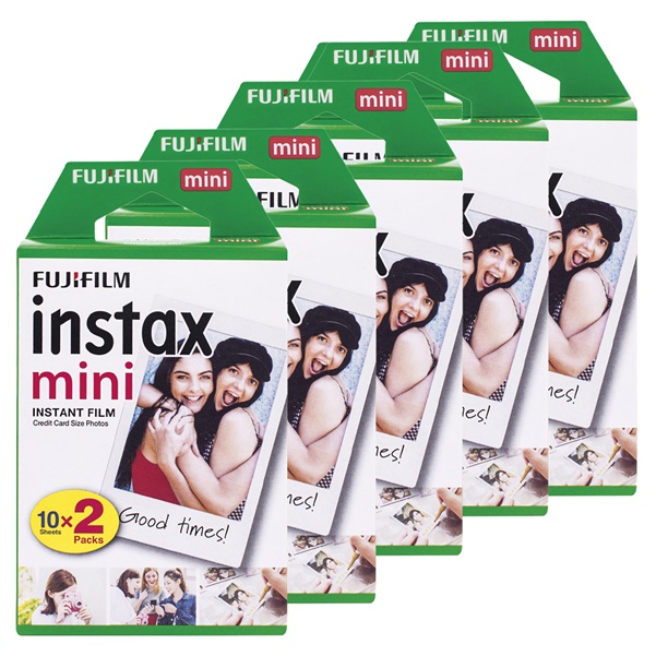 Fujifilm 5x Instax Mini Doppelpack Sofortbildfilme (100 Aufnahmen)