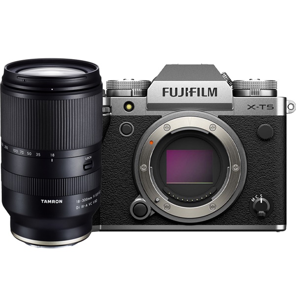 Fujifilm X-T5 silber + Tamron 18-300mm f/3.5-6.3 Di III-A VC VXD